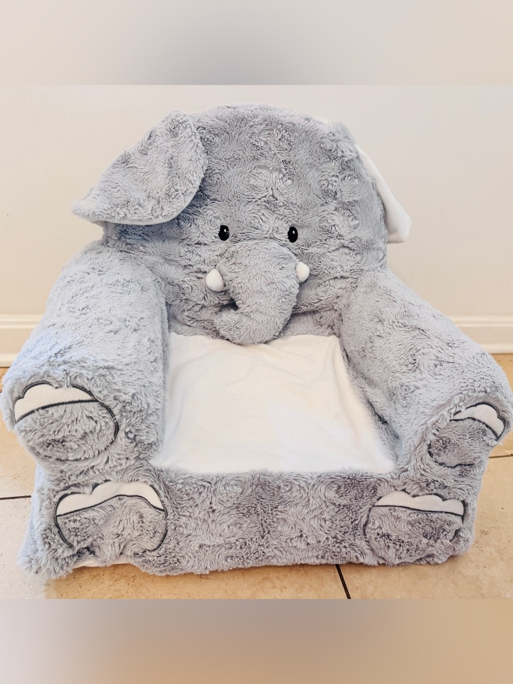 Target Gray Plush Elephant Kids Chair